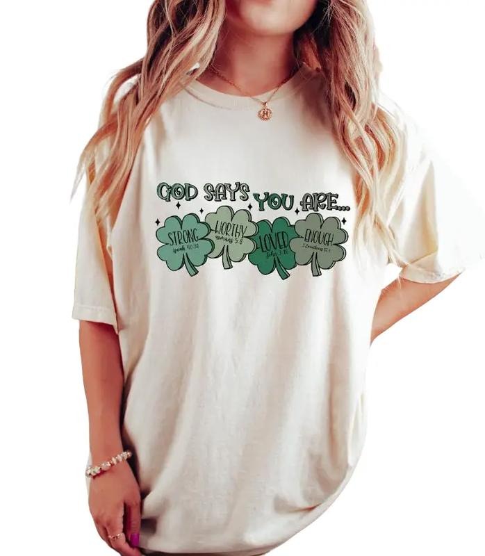 God Says I Am St Patrick's Day Shirt, God Says I Am Shirt, Jesus St Patricks Tee, Christian Bible St Patrick's Day Shirt,...