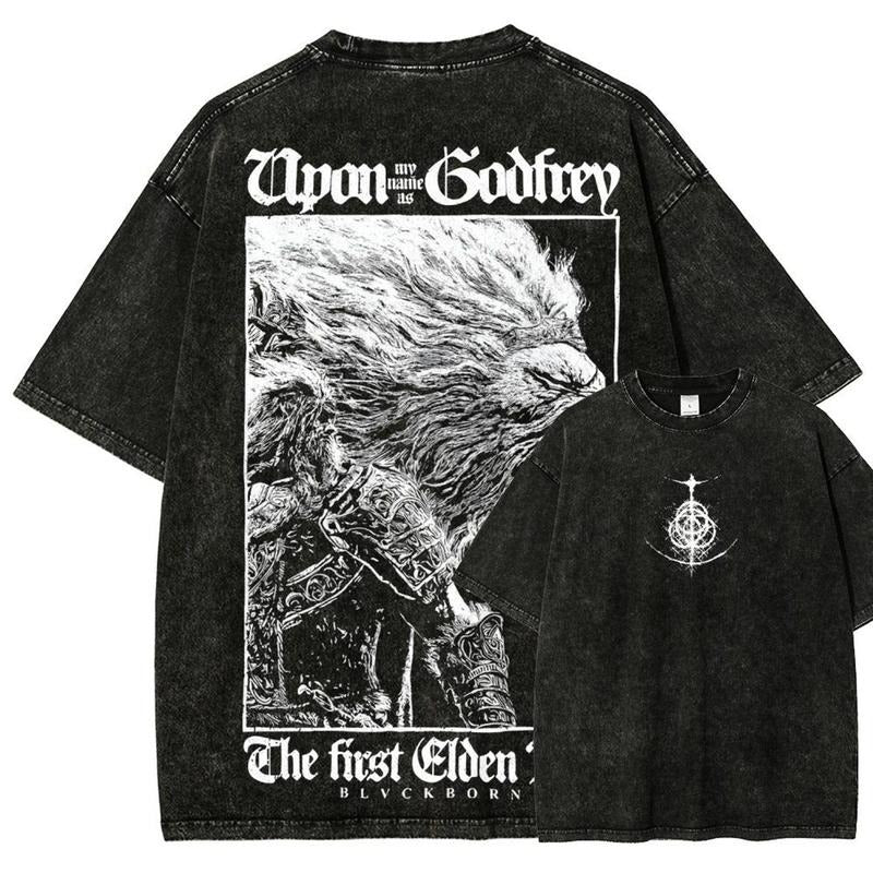 Godfrey The First Elden Lord shirt, Elden Ring Unisex T-Shirt Fantasy Knight , Dark fantasy graphic shirt, Elden Ring...