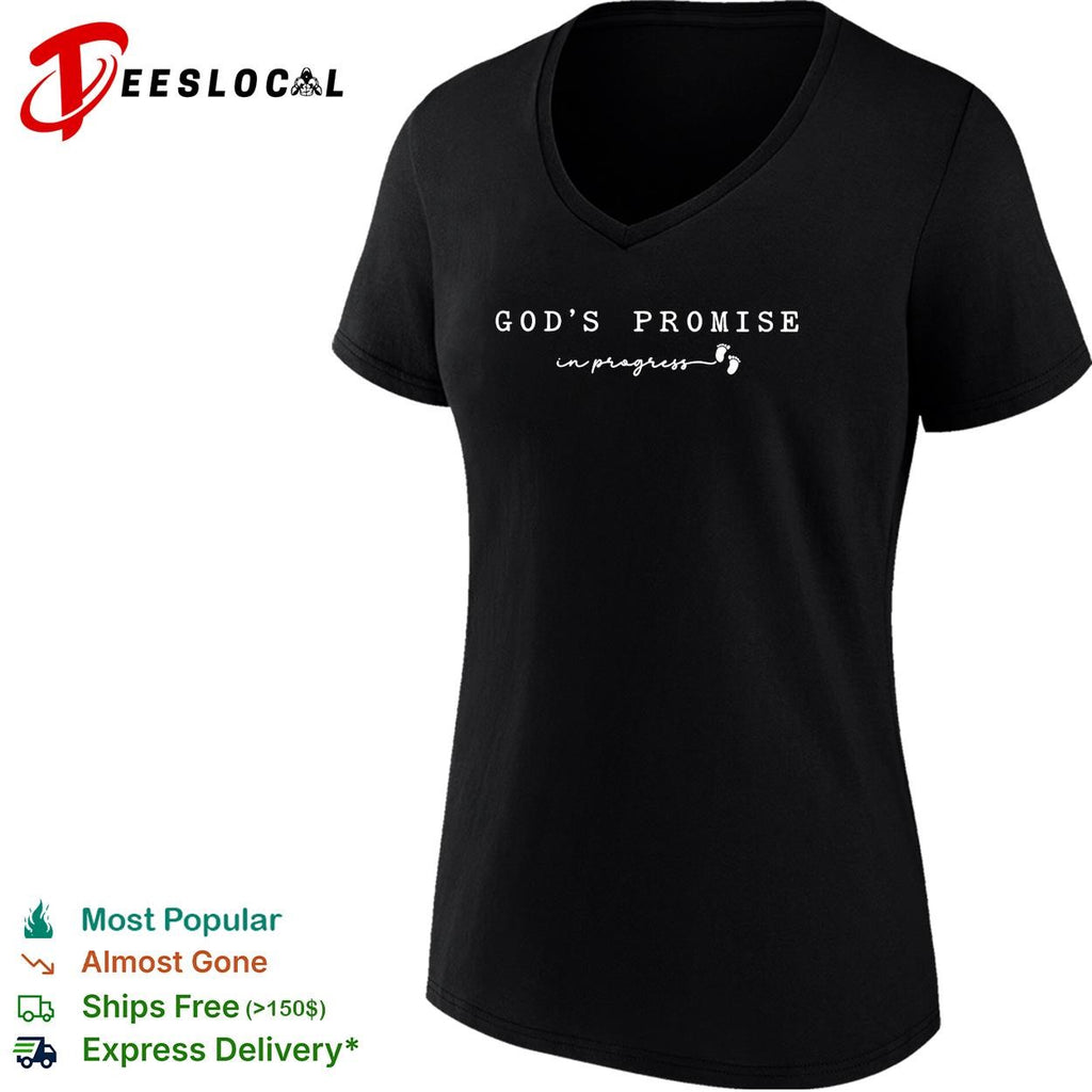 God’s promise in progress little footprints signature shirt