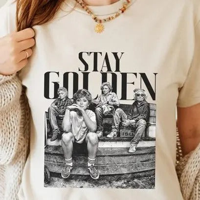 Golden Girls As Minor Threat Stay Golden T-Shirt, Movie Shirt , Sitcom Movie Shirt Hoodie, Sweatshirt | TeeBloomCo.com