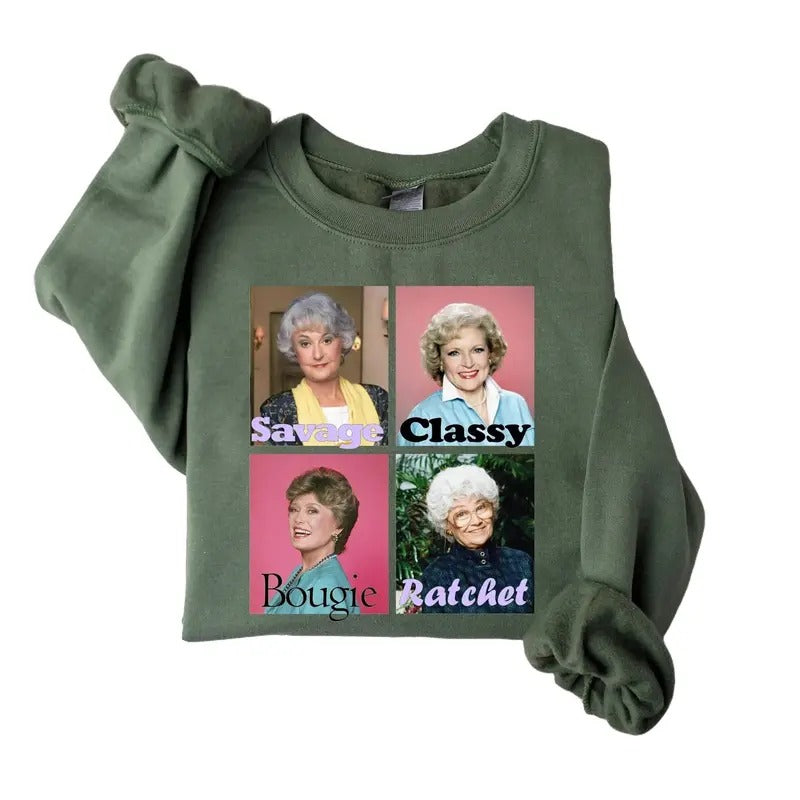 Golden Warhol Girls Sweatshirt, Blanche Shirt, Dorothy Shirt, The Golden Girls Tee Hoodie | TeeBloomCo.com