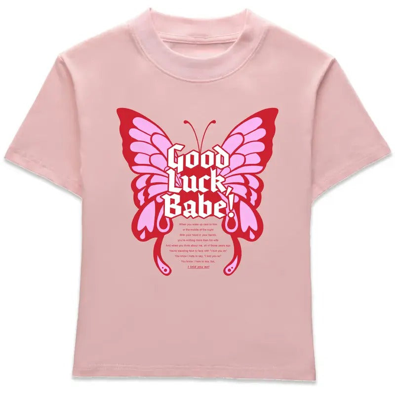 Good Luck Babe Baby Tee, Chapell Shirt, Midwest Prince Tee Comfort Streetwear Casual Summer Crewneck Round Neck...