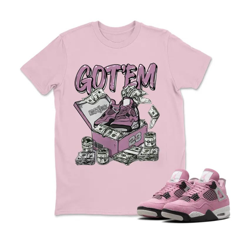 Got'em Money Match 4s AJ 4 Orchid Neutral Sneakers Unisex T-shirt Hoodie, Sweatshirt | TeeBloomCo.com