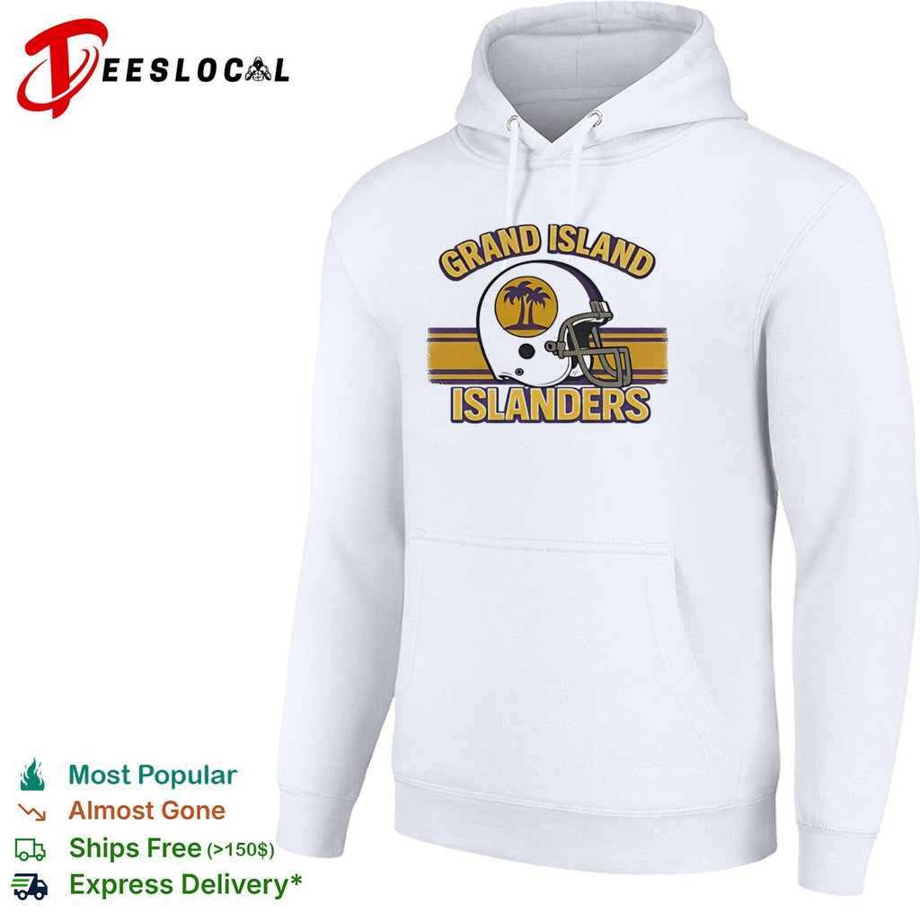 Grand Island Islanders Football Helmet Palm Tree shirt