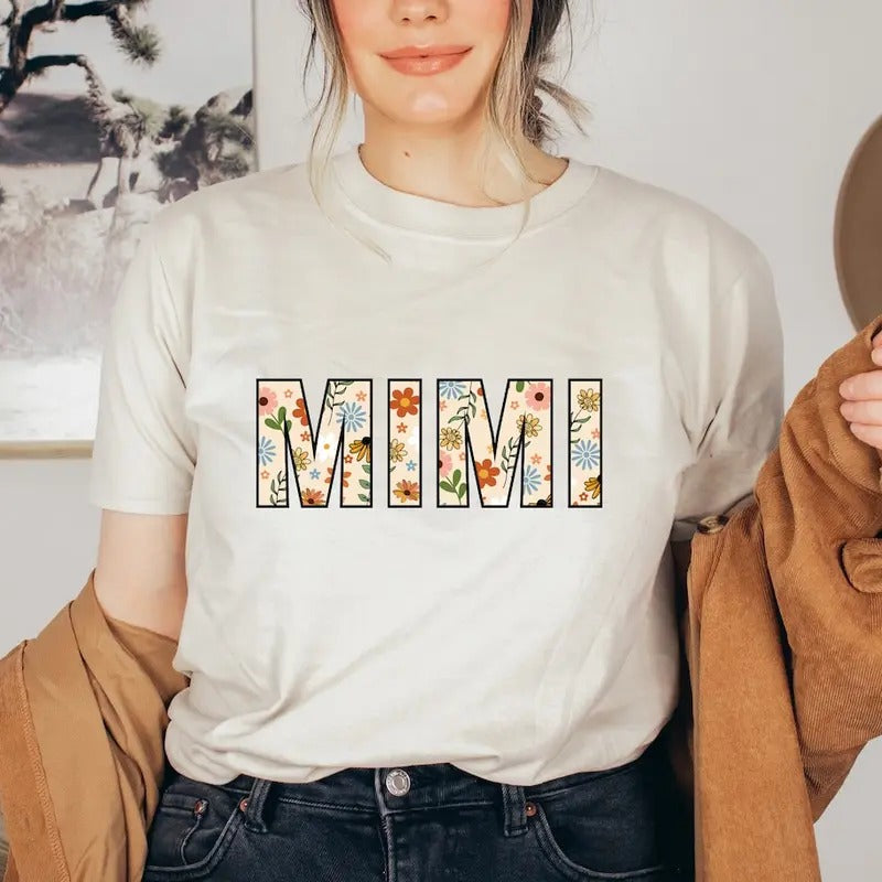 Grandma Shirt For Mother's Day Gifts, Floral Mimi T-Shirt, Mother's Day Gift for Grandma Hoodie, Sweatshirt | TeeBloomCo.com
