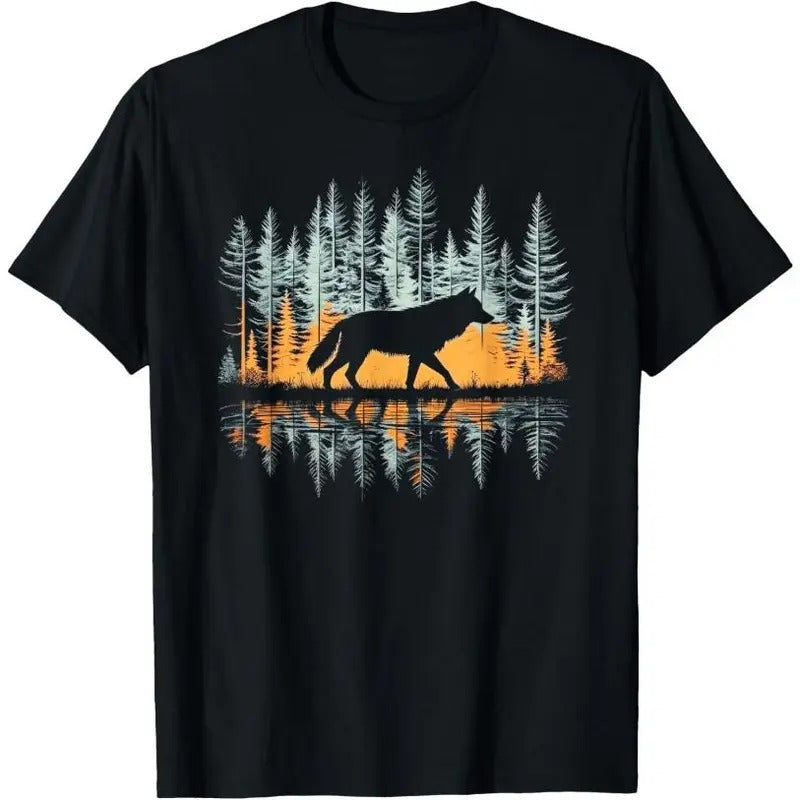 Graphic Tee Wolf Forest Nature Wildlife Outdoor T-Shirt Hoodie, Sweatshirt | TeeBloomCo.com