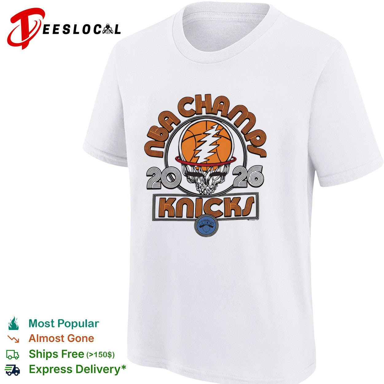 Grateful Dead x New York Knicks NBA Champs 2026 Basketball shirt