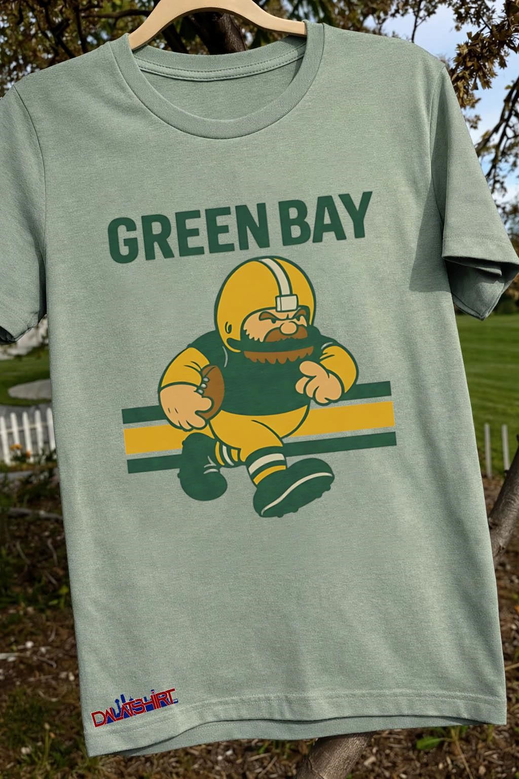 Green Bay Football Player Retro Character Sport shirt shirt