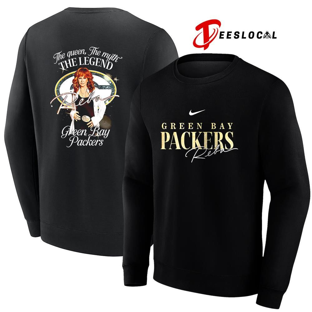 Green Bay Packers x Reba McEntire the queen the myth the legend graphic shirt