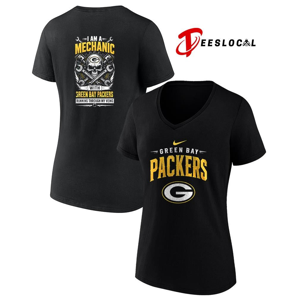 GreenBayPackersIamamechanicrunningthroughmyveinsskeletonshirt