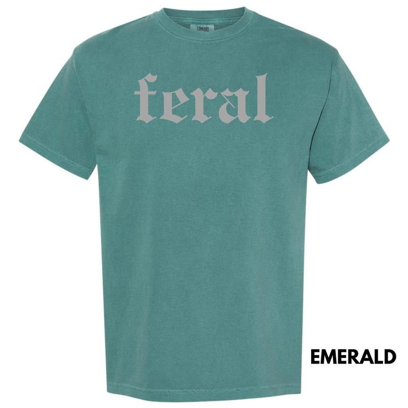 Grey FERAL Comfort Colors T-Shirt 'NLB' Hoodie, Sweatshirt | TeeBloomCo.com
