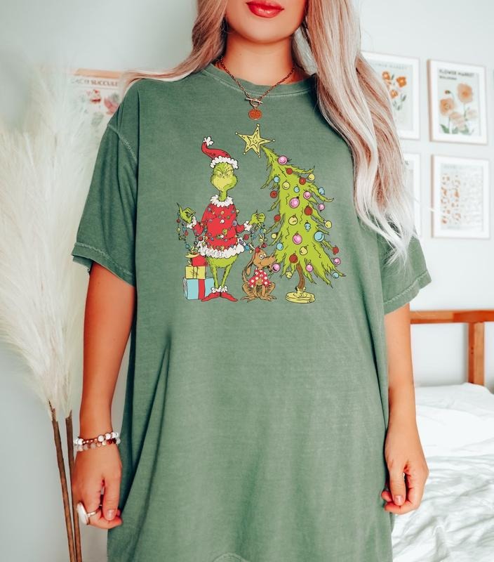 Grinch Christmas Tree Sweatshirt, Grinch Christmas Shirt, Christmas Shirt, Grinchmas Hoodie, Cute Christmas Sweatshirt,...