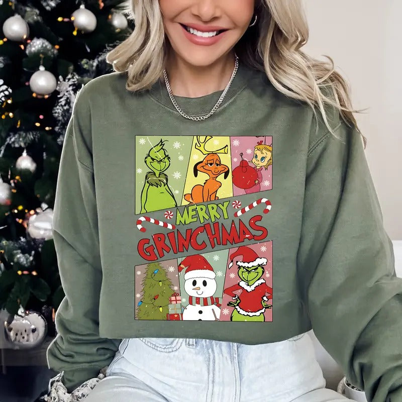 Grinnchmas Sweatshirt, Christmas Season Sweater, Retro Christmas, Christmas 2024 Shirt, Gift for him, Funny Gift, Gift...