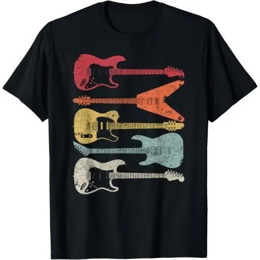 Guitar Shirt. Retro Style Gift For Guitarist T-Shirt Made in USA Hoodie, Sweatshirt | TeeBloomCo.com