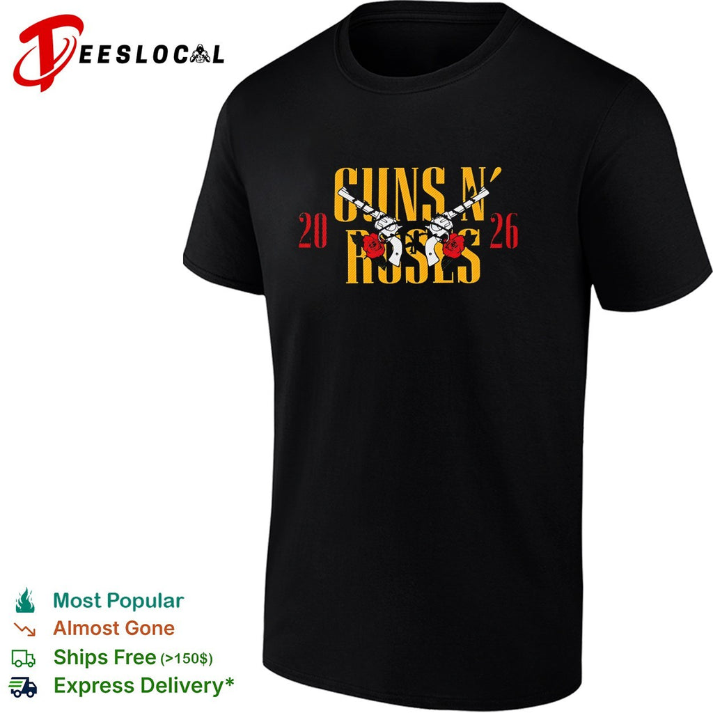 Guns N Roses 2026 band logo music concert tour iron on heat transfer design shirt