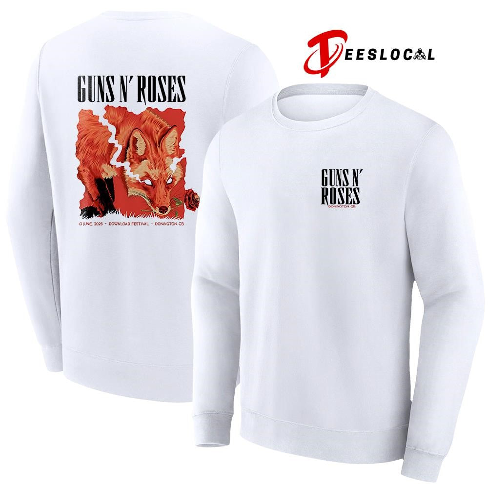 Guns N Roses Download festival Donington UK the red fox graphic shirt