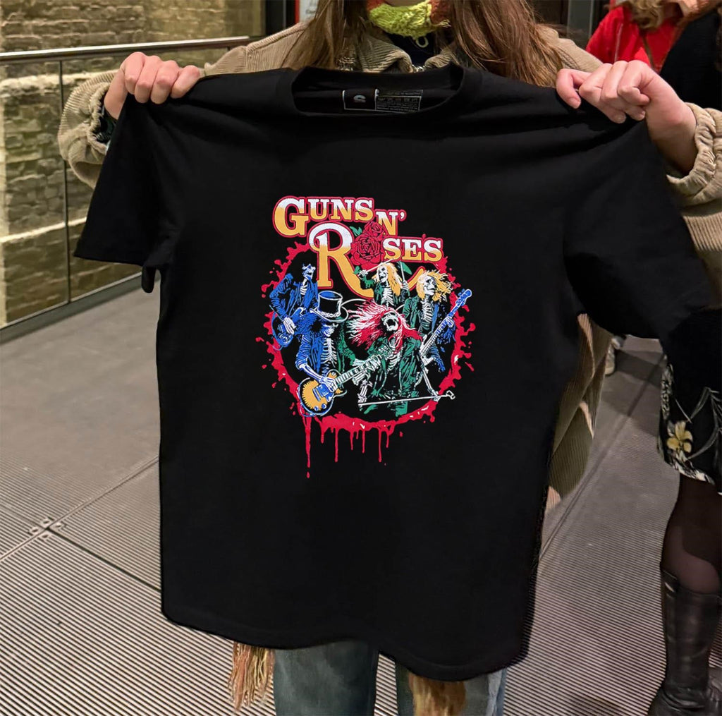 Guns N’ Roses Rock Band Skeleton Graphic Music Fan shirt
