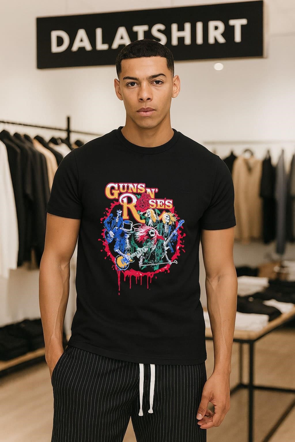 Guns N’ Roses Rock Band Skeleton Graphic Music Fan shirt