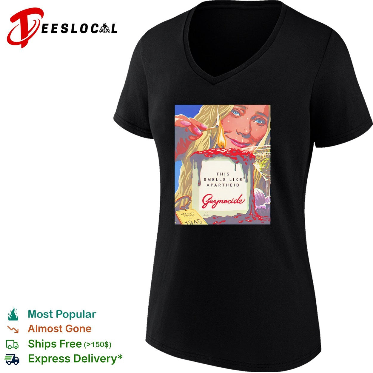 Gwyneth Paltrow burning candle this smells like apartheid Gwynocide shirt