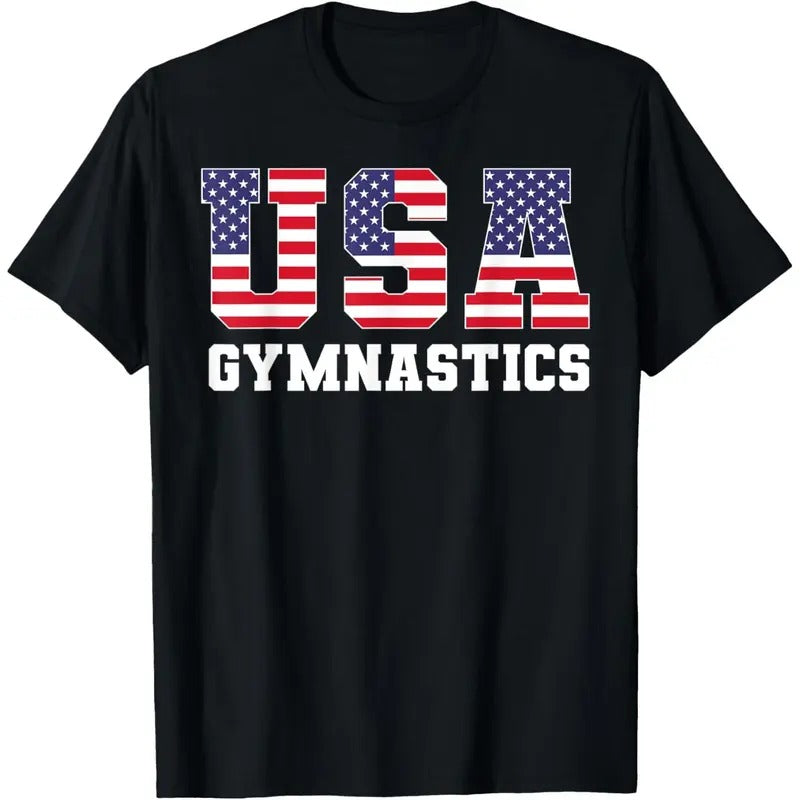 Gymnast Gymnastics USA American Flag 4th of July Girls Boys T-Shirt made in usa Hoodie, Sweatshirt | TeeBloomCo.com