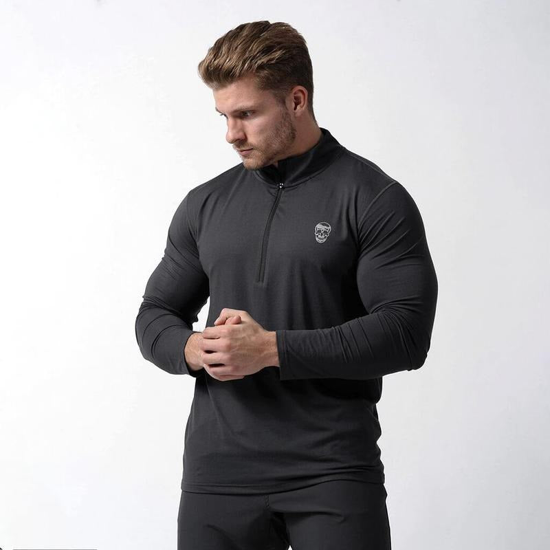 Gymreapers Performance Quarter Zip Obsidian Hoodie