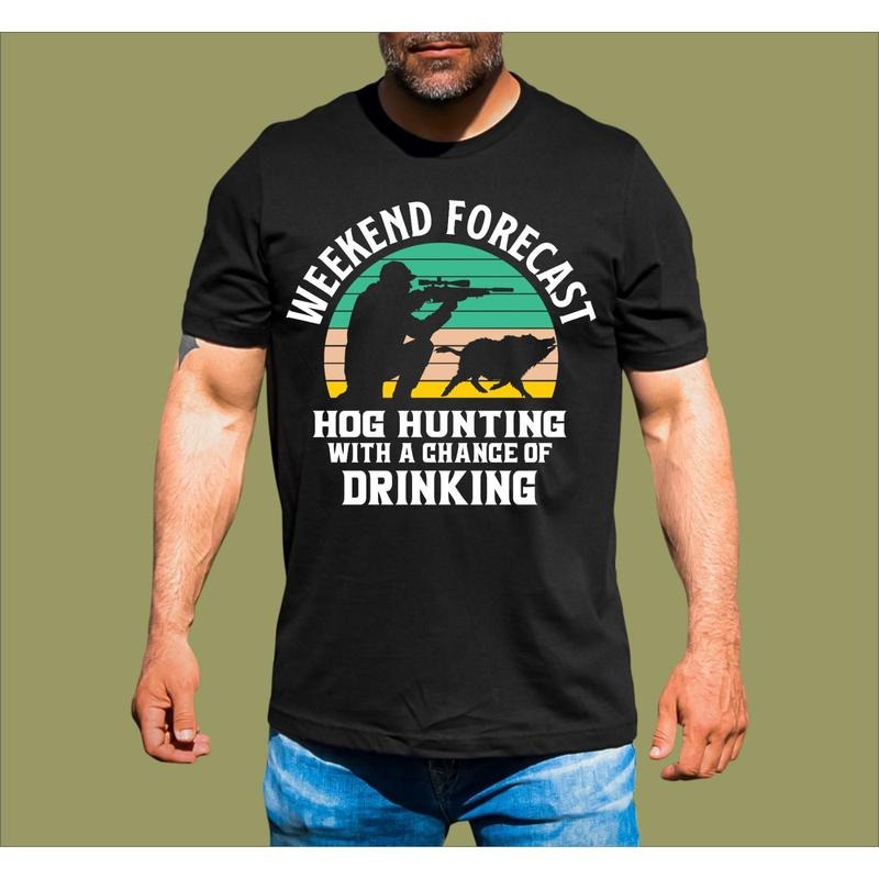HOG HUNTING T-SHIRT For Spring And Summer Made in USA Hoodie, Sweatshirt | TeeBloomCo.com