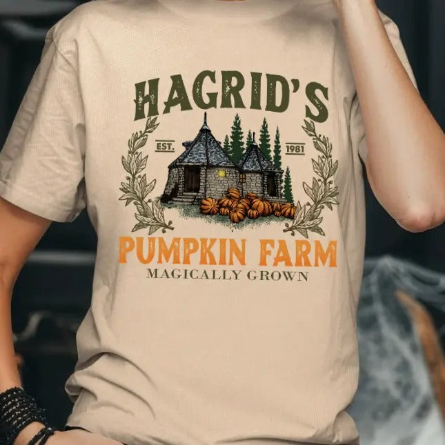 Hagrid's Pumpkin Farm Halloween Magic T-shirt Casual Crewneck Hoodie, Sweatshirt | TeeBloomCo.com