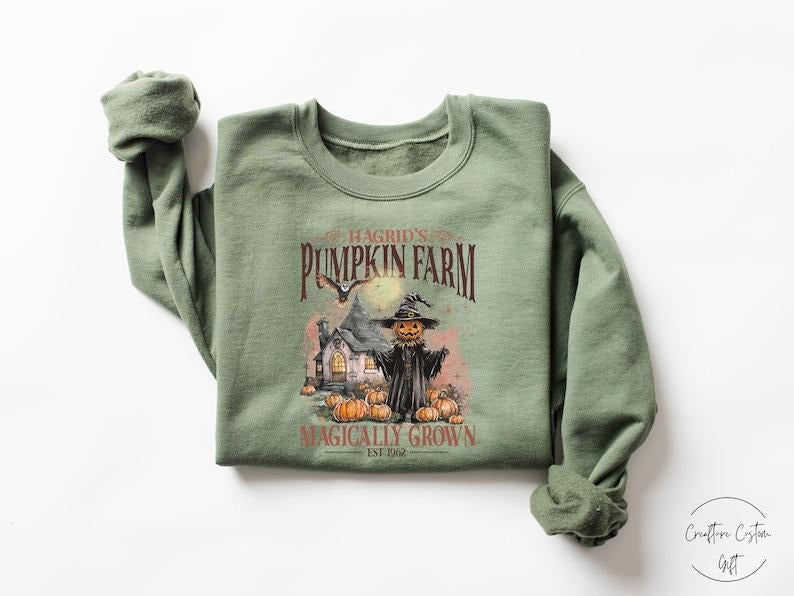 Hagrid's Pumpkin Farm Sweatshirt, Thanksgiving 2024 sweater, Fall Sweatshirt, Halloween Sweatshirt, Pumpkin Sweatshirt,...
