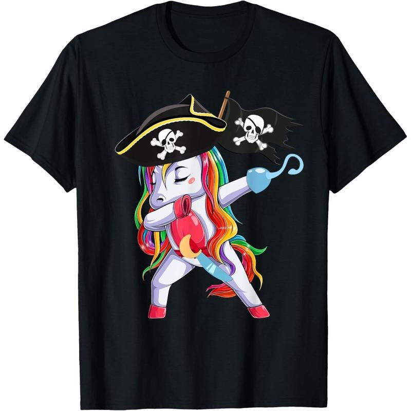 Halloween Dabbing Cute Pirate Unicorn Apparel Kids Girls T-Shirt made in usa Hoodie, Sweatshirt | TeeBloomCo.com