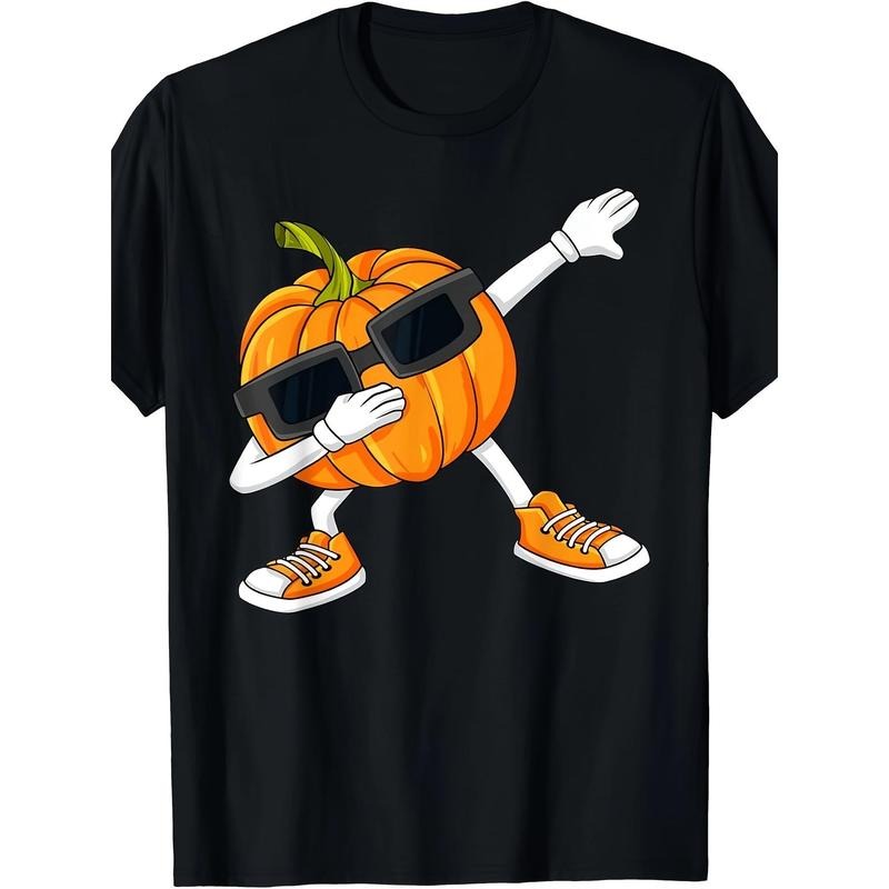 Halloween Dabbing Pumpkin Thanksgiving Day Mens T-Shirt- 220g made in usa Hoodie, Sweatshirt | TeeBloomCo.com