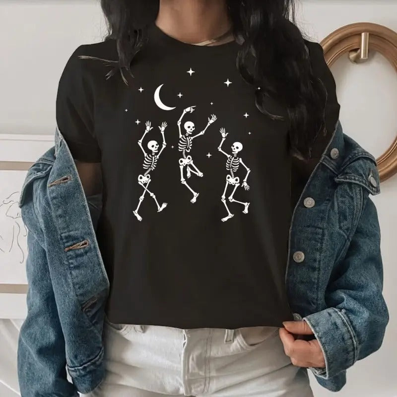 Halloween Dancing Skeleton Unisex Tshirt -Dancing Skeleton Hoodie, Sweatshirt | TeeBloomCo.com