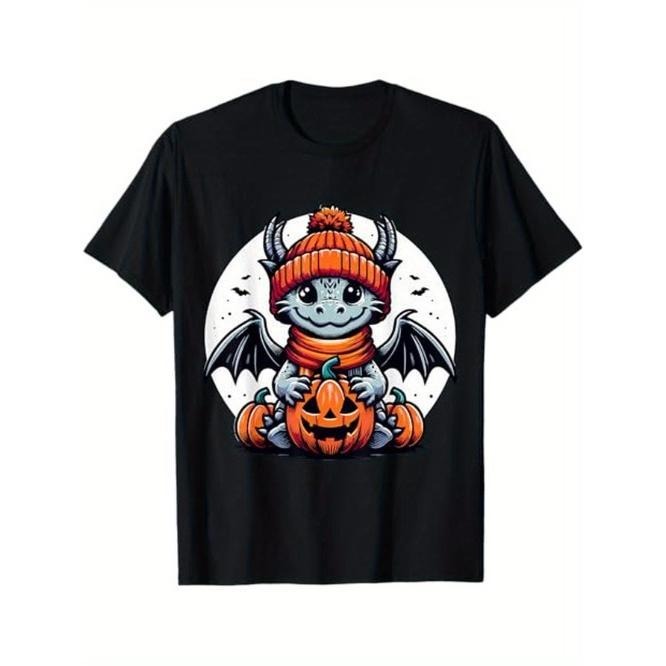 Halloween Dragon Pumpkin T-Shirt, Halloween Thanksgiving Christmas Gift for Men Women Family Friends Made in USA Hoodie,...