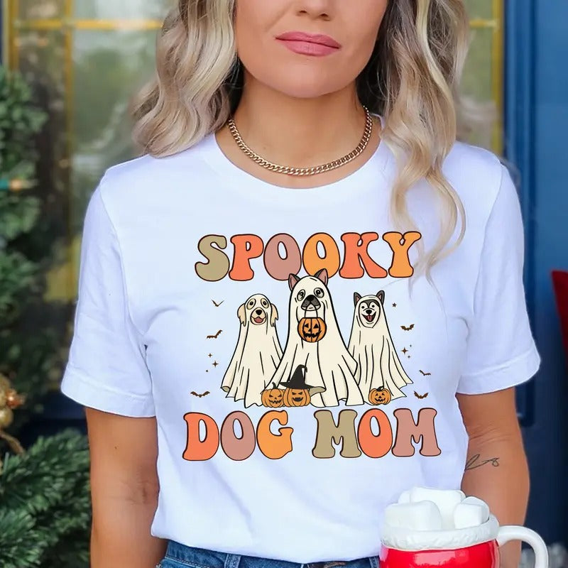 Halloween Ghost Dog Shirt Ghost Dog Tee Halloween Dog Shirt Dog Lover Halloween Shirt Funny Halloween Shirt Halloween...