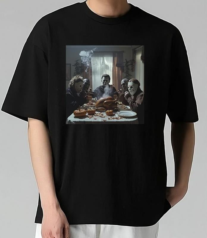 Halloween Horror Characters T-Shirt Great for On-the-Go Looks Gift for Fans Trendy Graphic T-Shirt with Street Style...