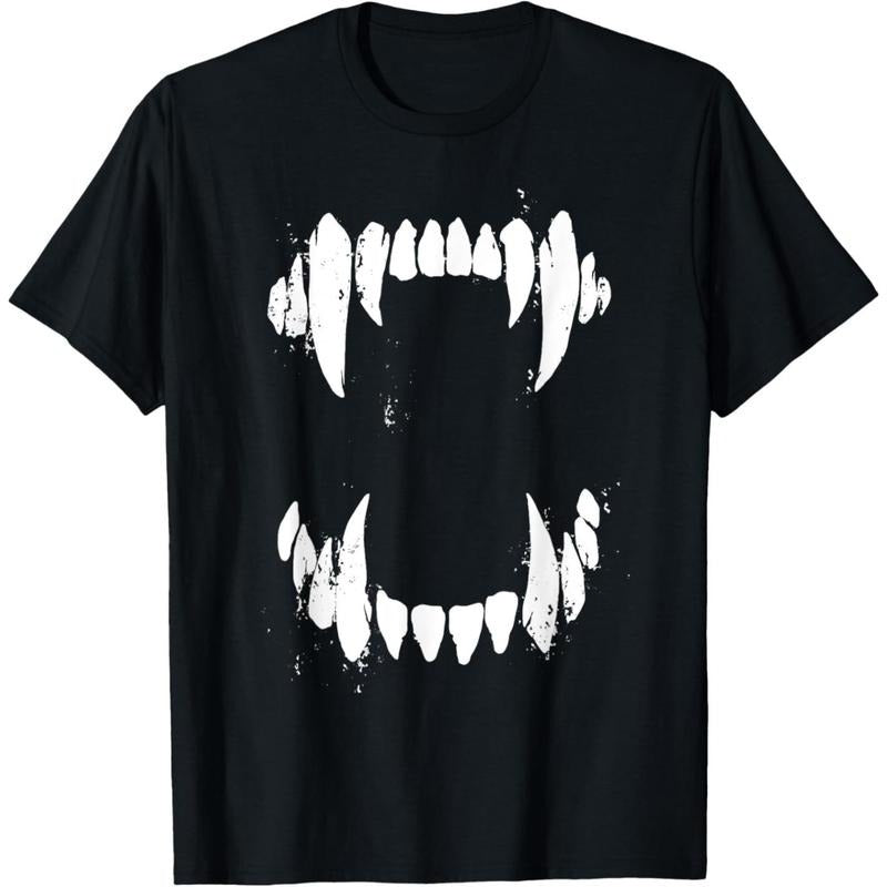 Halloween Horror Wolf Dog Vampire Monster Teeth Costume T-Shirt.made in usa Hoodie, Sweatshirt | TeeBloomCo.com