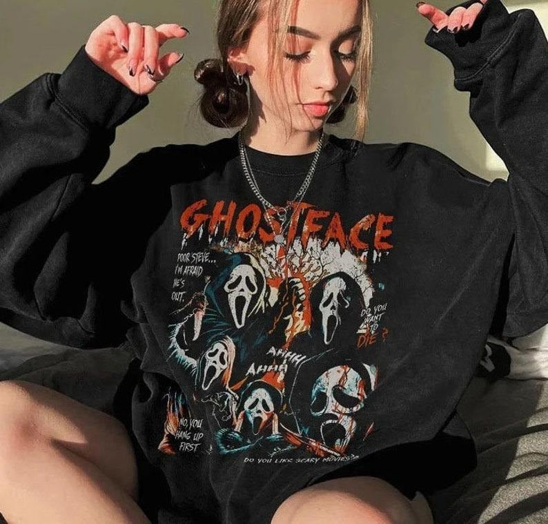 Halloween Shirts, Ghostface Shirts, Spooky Season Shirts, Halloween Party 2024 Shirts Hoodie, Sweatshirt | TeeBloomCo.com