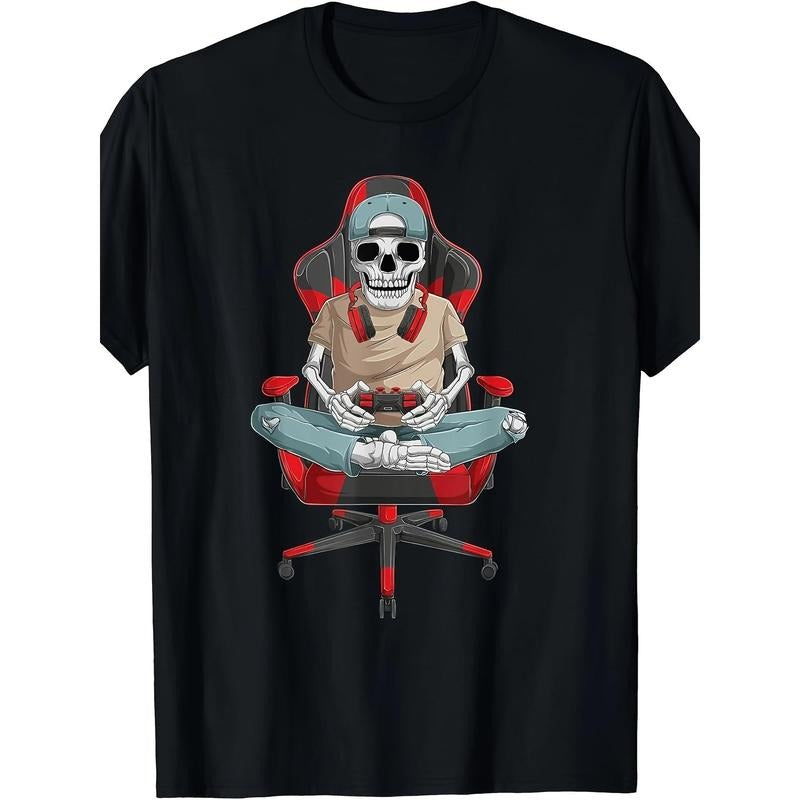 Halloween Skeleton Gamer T-Shirt