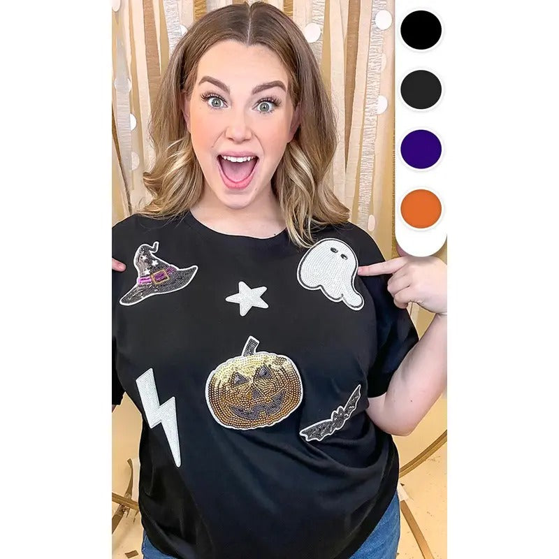Halloween Things Sequin Graphic T-Shirt Hoodie, Sweatshirt | TeeBloomCo.com