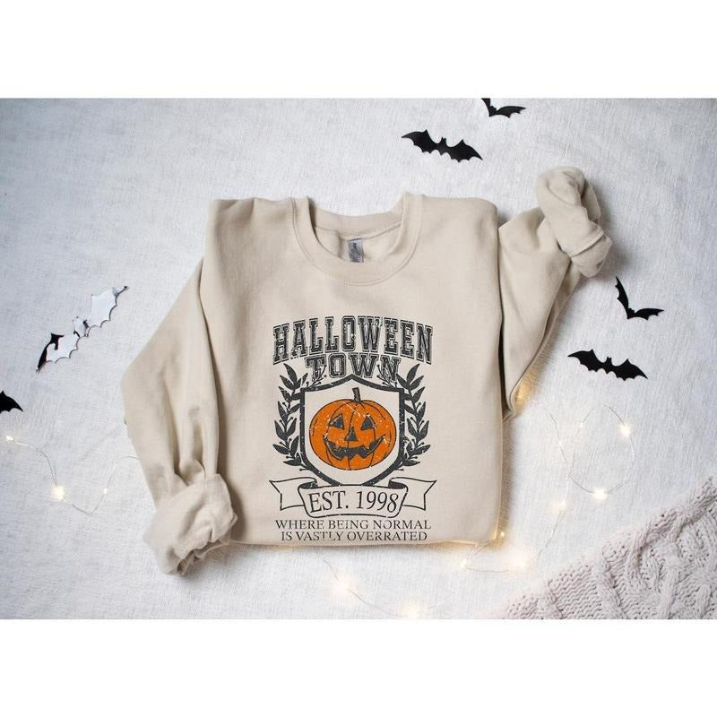 Halloween Town Est 1998 Sweatshirt, Fall Sweatshirt, Pumpkin Shirt, Womens Halloween Sweatshirt Hoodie | TeeBloomCo.com