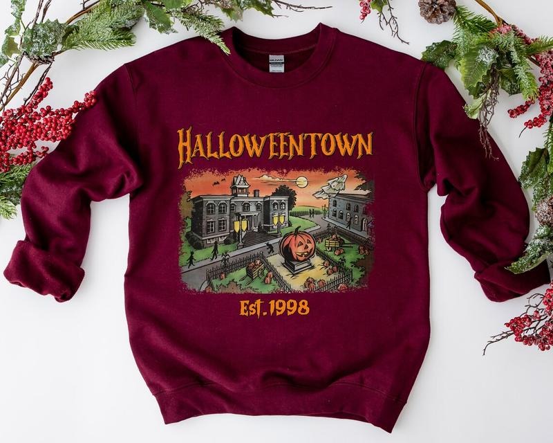 Halloweentown University Hoodie,Halloweentown Est 1998 Sweatshirt T-Shirts | TeeBloomCo.com