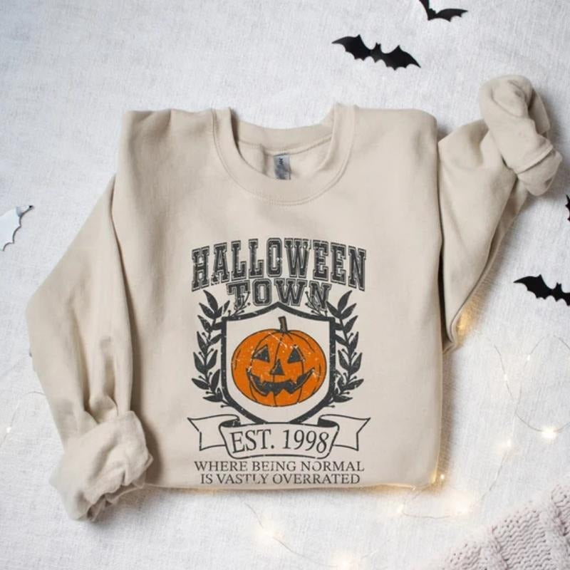 Halloweentown University Pumpkin Sweatshirt, Halloweentown University Sweatshirt Halloween Town Est 1998 Sweatshirt...