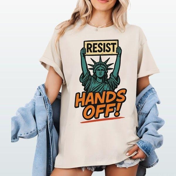Hands Off Resist T-shirt Adventure Tee For Outdoor Enthusiasts Gift For Her Hoodie, Sweatshirt | TeeBloomCo.com