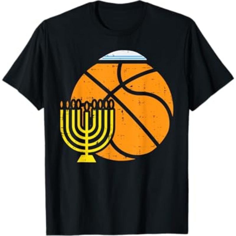 Hanukkah Basketball Candlestick T-Shirt