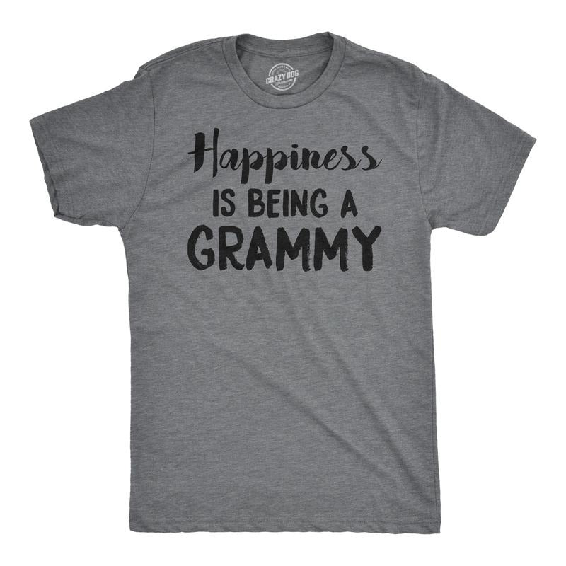 Happiness Is Being a Grammy Unisex Fit T shirts Gift Idea Funny Family T shirt Mens Funny T Shirts Cool Tees Soft Stylish...