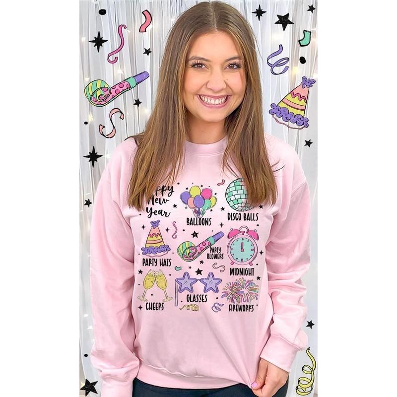 Happy New Year Things Graphic Sweatshirt T-Shirts, Hoodie | TeeBloomCo.com