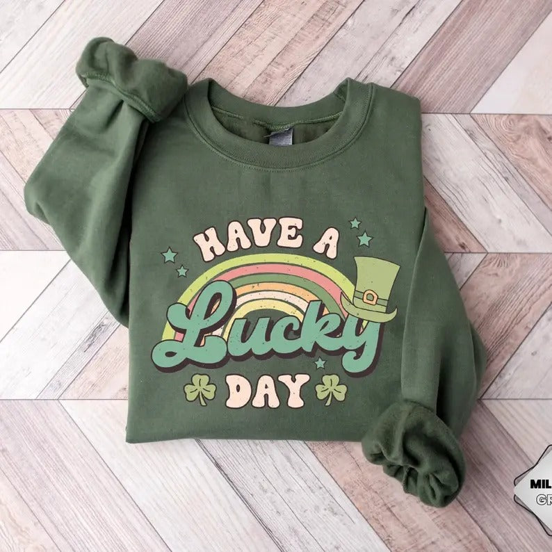Happy Patrick's Day Shamrock Sweatshirt, Hoodie, T-Shirt | TeeBloomCo.com