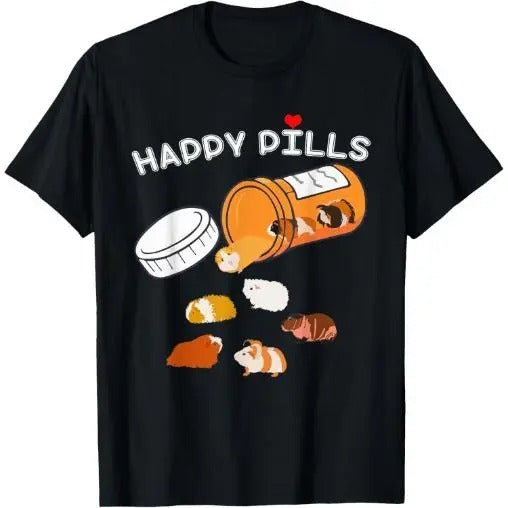 Happy Pill Guinea Pig T-Shirt Made in USA Hoodie, Sweatshirt | TeeBloomCo.com