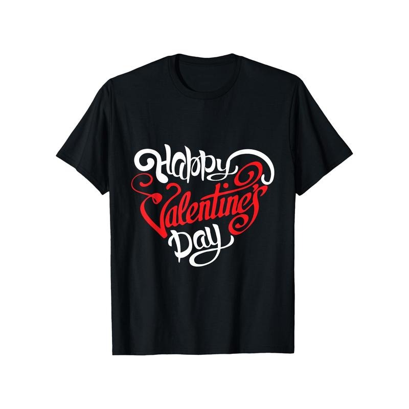 Happy Valentine's Day" Men's Cotton T-Shirt
