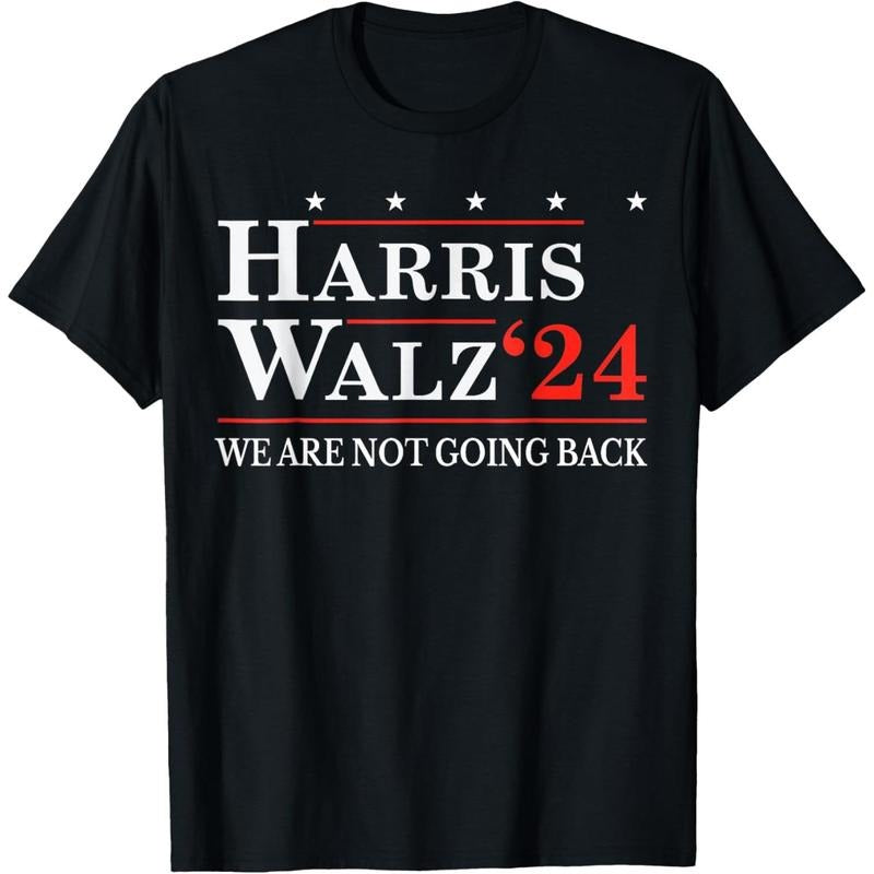 Harris Waltz We Are Not Going Back Kamala Harris 2024 T-Shirt made in usa Hoodie, Sweatshirt | TeeBloomCo.com