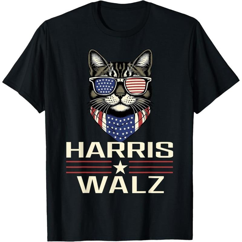 Harris Walz 2024 Childless Cat Lady Democratic VP President T-Shirt made in usa Hoodie, Sweatshirt | TeeBloomCo.com